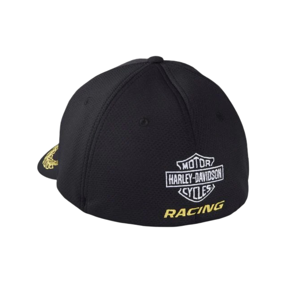 Black Harley-Davidson cap with logo on a white background