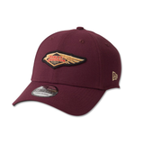 Maroon baseball cap with Harley-Davidson logo on a white background