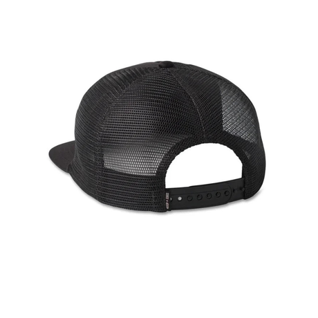 Black mesh cap on a white background