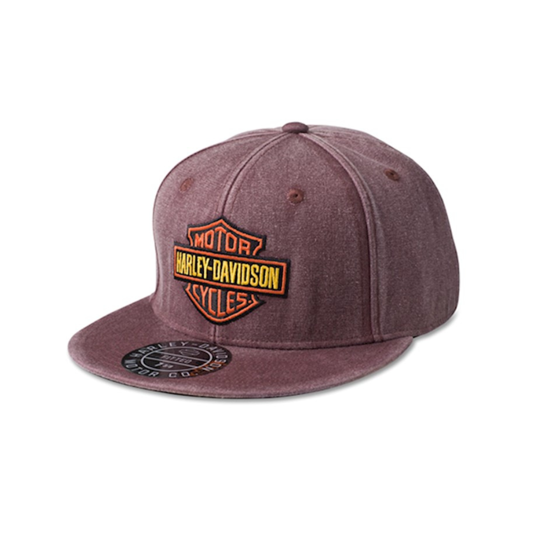 Brown Harley-Davidson cap on a white background