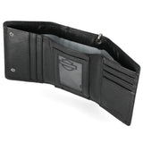 Harley-Davidson Men's Metal B&S Leather Tri-Fold Wallet w/  Chain
