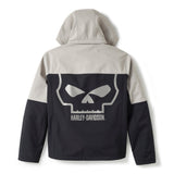 Harley-Davidson jacket with skull logo on a white background
