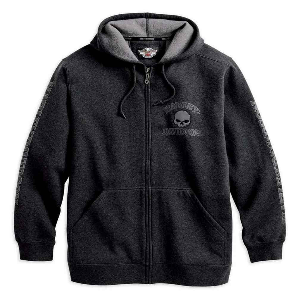 Harley-Davidson Men's Hooded Skull Sweatshirt - Gray