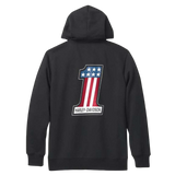 Harley-Davidson Men's #1 Race Graphic Zip Front Hoodie - Black