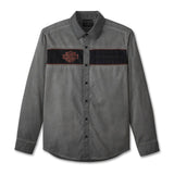 Harley-Davidson Men's Long Sleeve Woven Shirt - Dark Grey