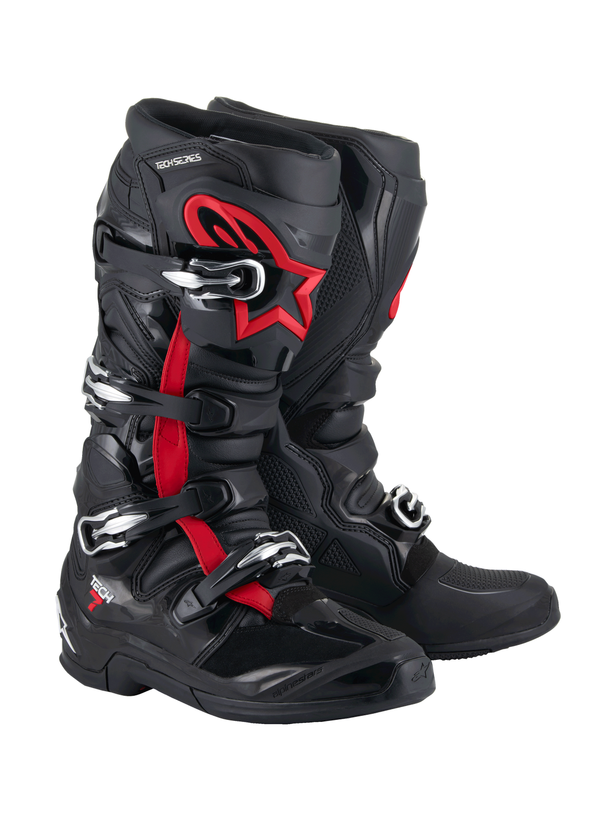 Alpinestars Tech 7 Boots - Black/Fluro Red