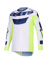 Alpinestars 2026 Racer Air Riway MX Jersey - Light Grey/Fluro Yellow/Blue
