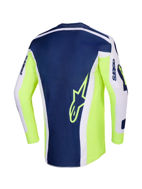 Alpinestars 2026 Racer Air Riway MX Jersey - Light Grey/Fluro Yellow/Blue