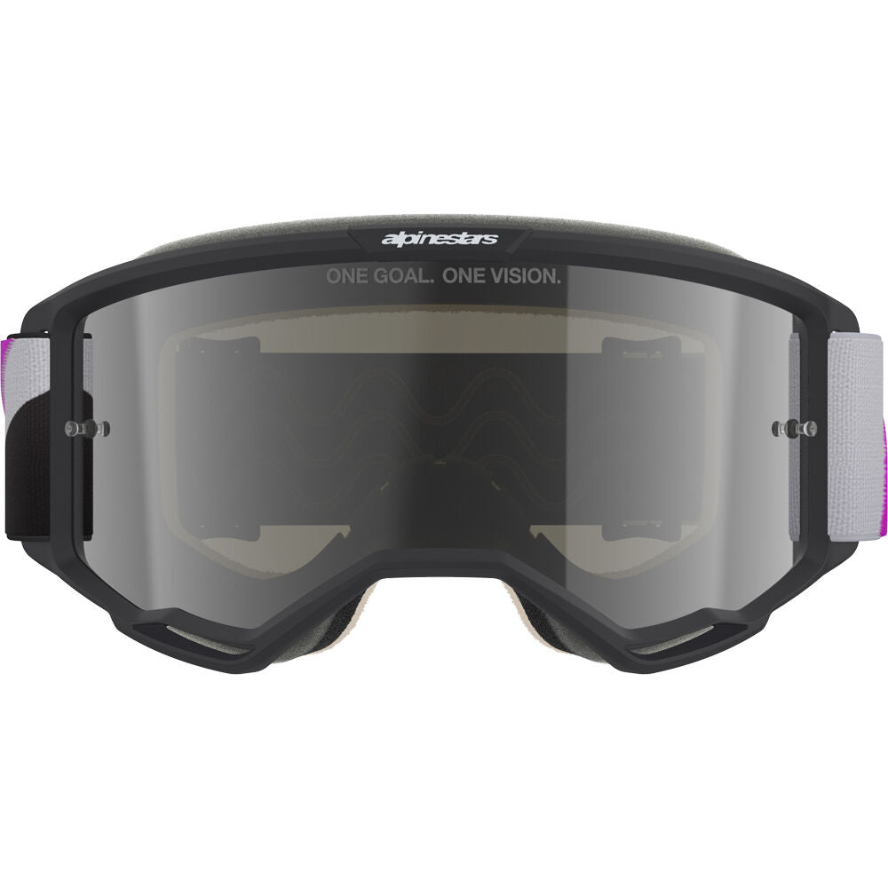 Alpinestars Vision 5 Corp Light Grey / Purple Silver Mirror Goggles