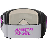 Alpinestars Vision 5 Corp Light Grey / Purple Silver Mirror Goggles