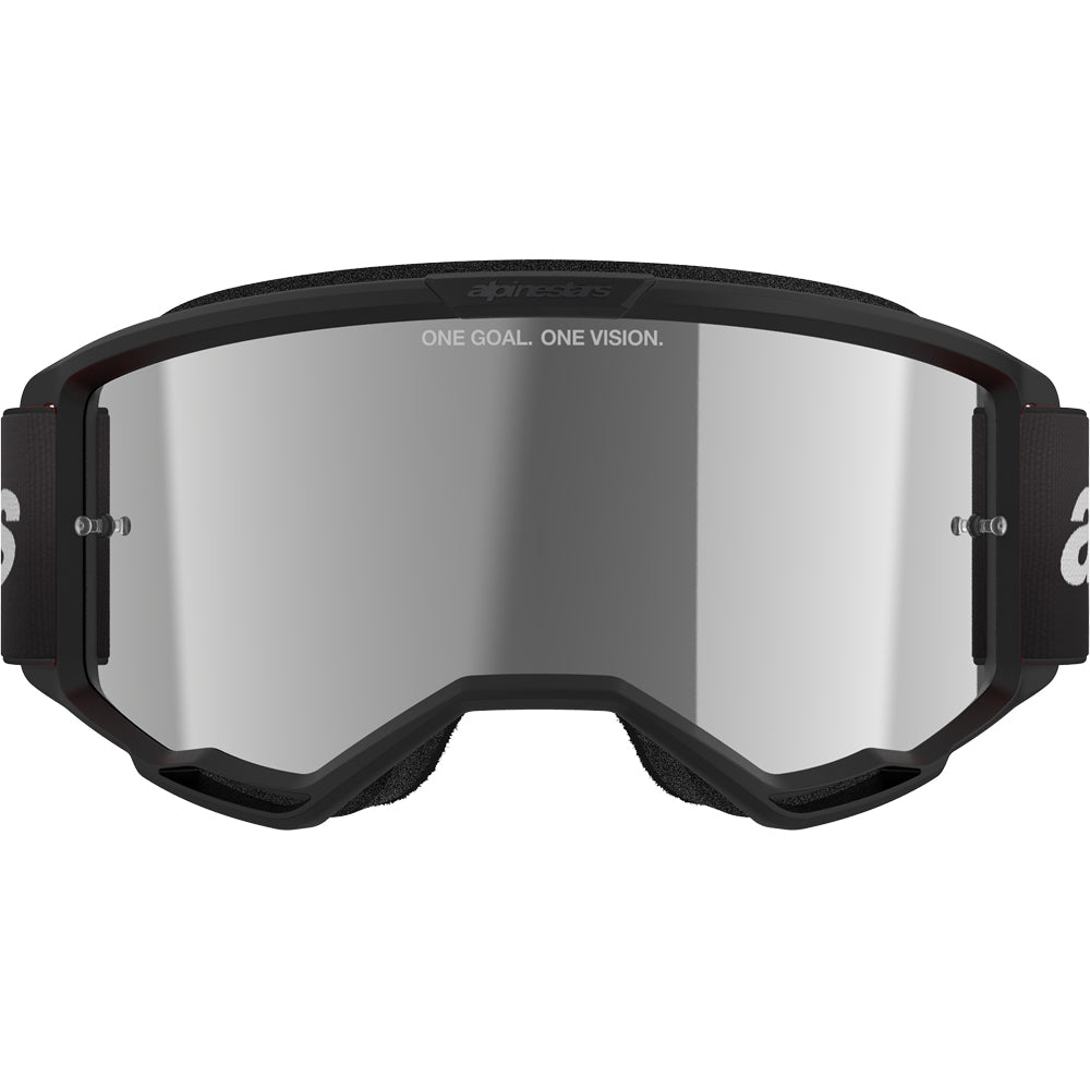 Alpinestars Vision 3 Wordmark Black Silver Mirror Goggles