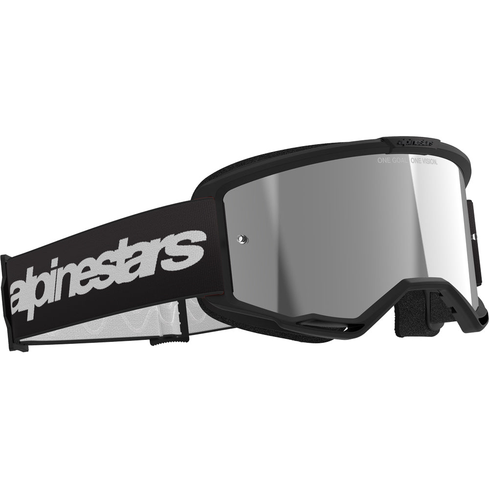 Alpinestars Vision 3 Wordmark Black Silver Mirror Goggles