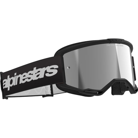 Alpinestars Vision 3 Wordmark Black Silver Mirror Goggles