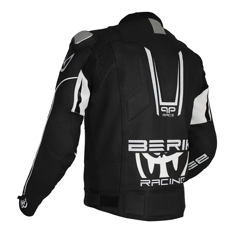 Berik Apex Leather Jacket - Black/White