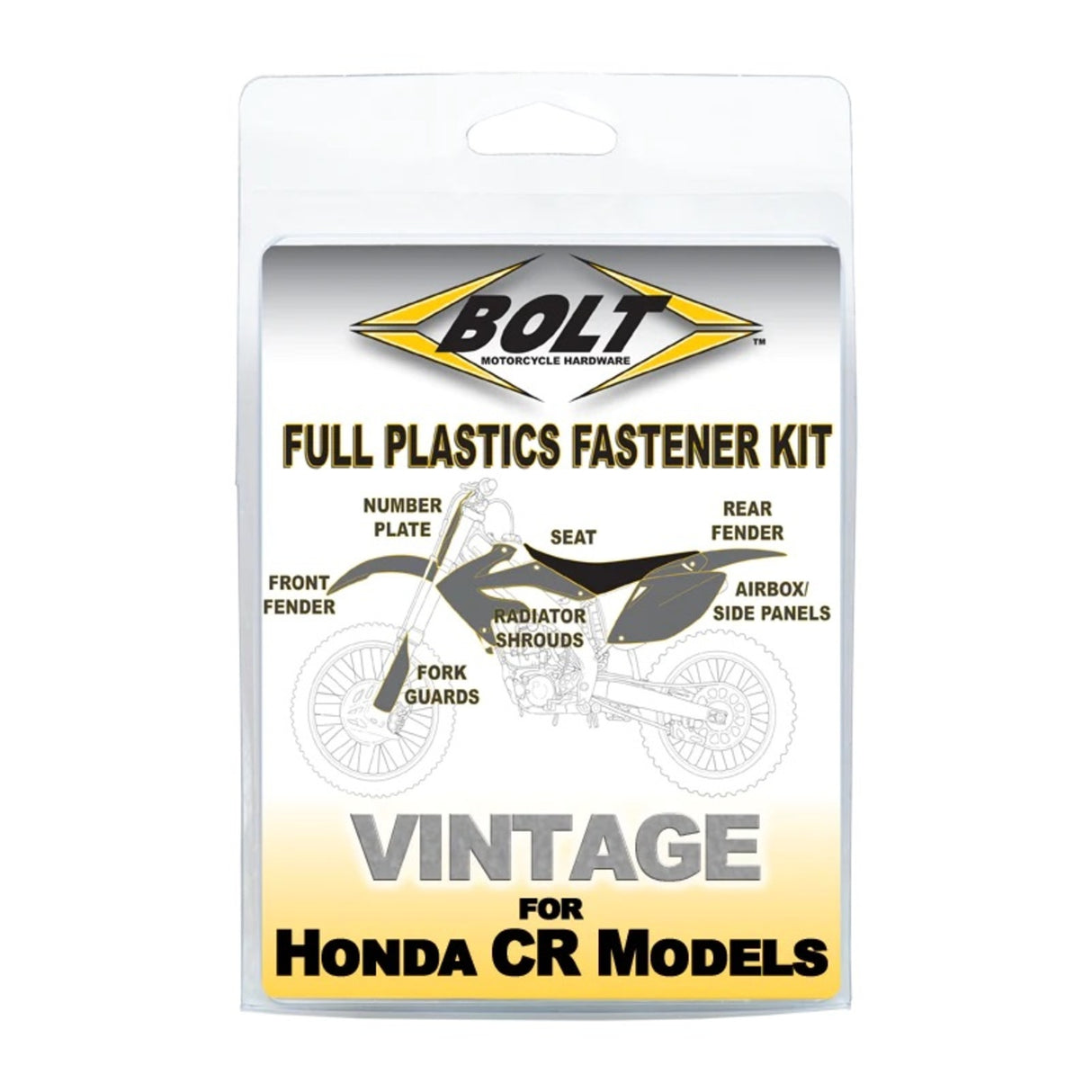 Bolt Body Work Fastener Kit Honda CR125 '85-'90 / CR250/500 '85-'89