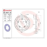 Brembo Prime Brake Disc Serie Oro Rear 68B40750