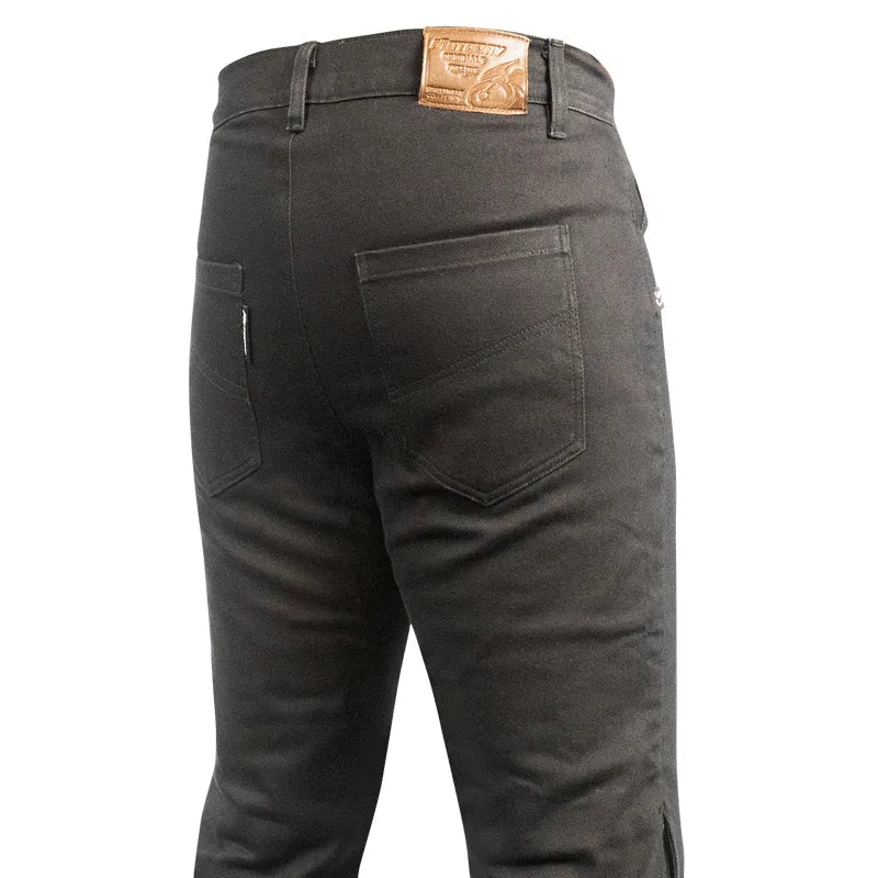 Motodry Men's Regular H/D Cotton + Kevlar Riding Jeans - Black