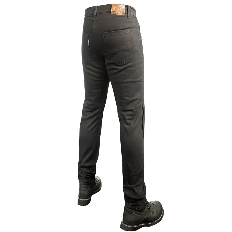 Motodry Men's Regular H/D Cotton + Kevlar Riding Jeans - Black