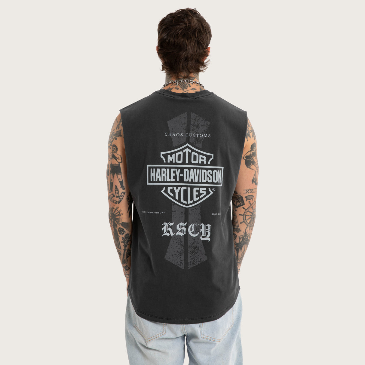 Harley-Davidson x KSCY Throttle Dual Curved Muscle Tank