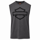 V-Twins x Harley-Davidson Men's Open Bar & Shield Muscle Tank - Charcoal