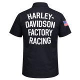 Harley-Davidson Men's Factory Racing Collared Shirt - Black
