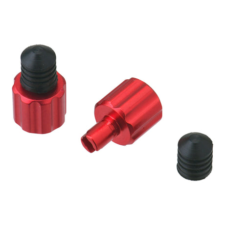 DRC Air Valve Caps with Valve Wrench (2 Pack) - Red