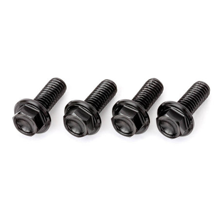 DRC Aluminium M6 Flange Bolts 20mm - Black (4 Pack)