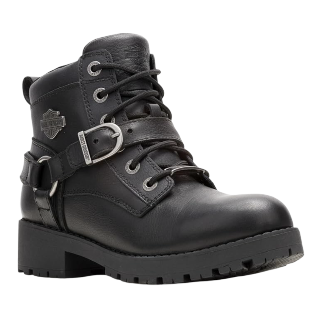 Harley-Davidson Womens' Kelley Harness Ride Waterproof Boots - Black