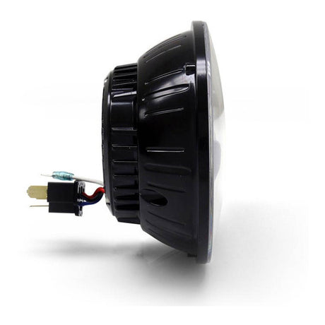 Denali M5 E-Mark LED Headlight Module - 5.75 Round, Black Chrome