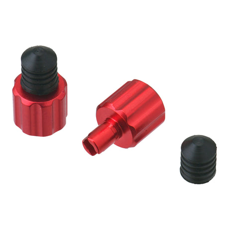 DRC Air Valve Caps with Valve Wrench (2 Pack) - Red