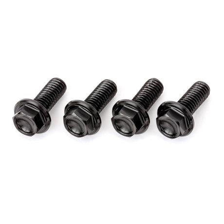 DRC Aluminium M6 Flange Bolts 20mm - Black (4 Pack)