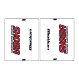 DRC Motion Front Fork Outer Decals- Showa - Clear/Red/Black