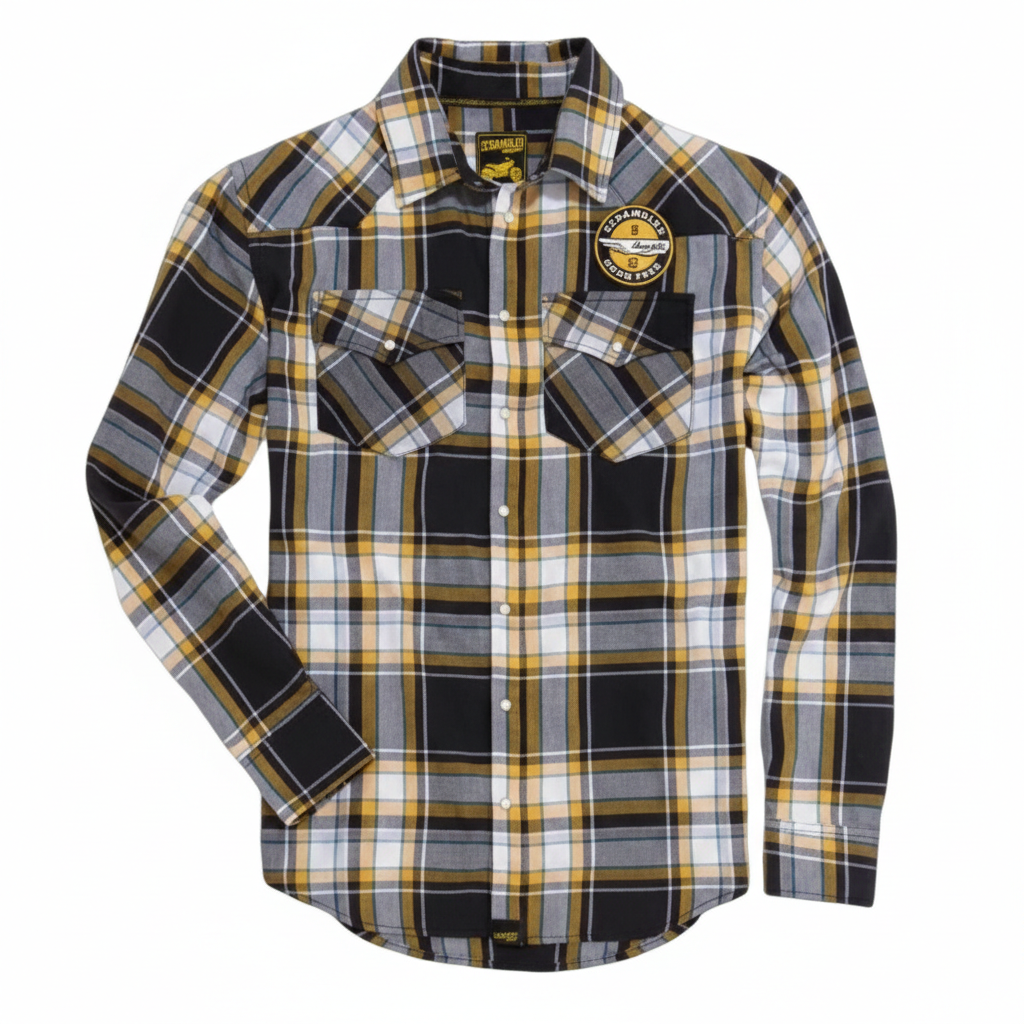 Ducati Men's Checkered Scrambler Shirt