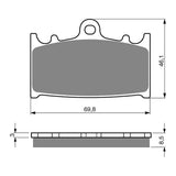 GOLDfren Brake Pads Sintered Sports GF032 - S3 (PH53)