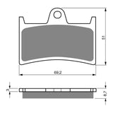 GOLDfren Brake Pads Sintered Sports GF070 - S3 (PH239)