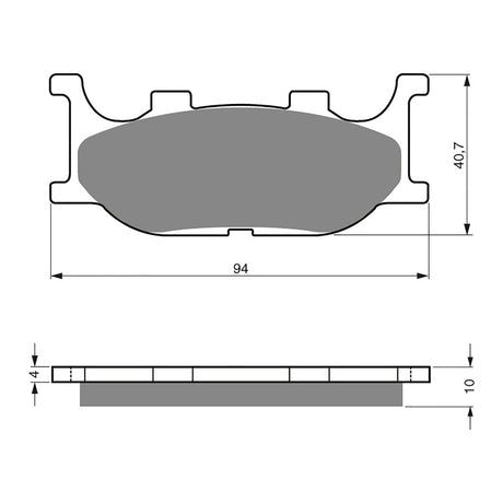 GOLDfren Brake Pads Sintered Sports GF099 - S3 ( PH155 )