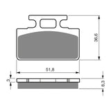 GOLDfren Brake Pads Sintered Sports GF161 - S3 ( PH120 )