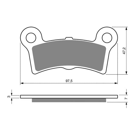 GOLDfren Brake Pads Sintered Sports GF354 - S3 ( P447 )