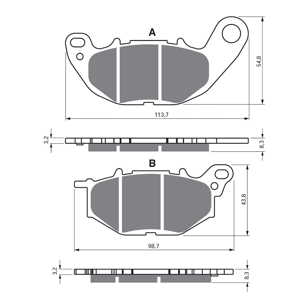 GOLDfren Brake Pads GF369 - GP5 - Indent
