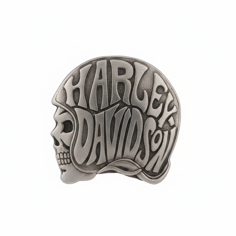 Harley-Davidson Women's Trip Out Skull Belt Buckle, Antique Nickel