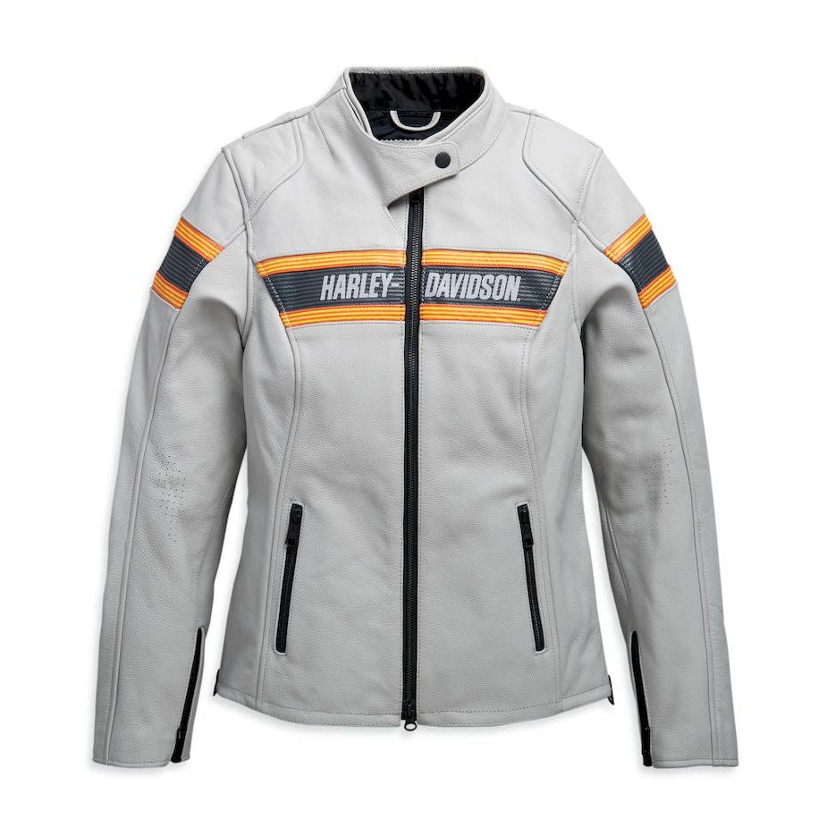 Harley-Davidson Women's Sidari Striped Vented Leather Jacket