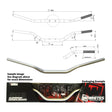 Whites Handlebar Taper AL6061 Silver CR High 1 1/8 (28.6mm)
