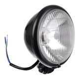 Whites Headlight Bates 5 3/4 Bottom Mount H4 60/55W Black