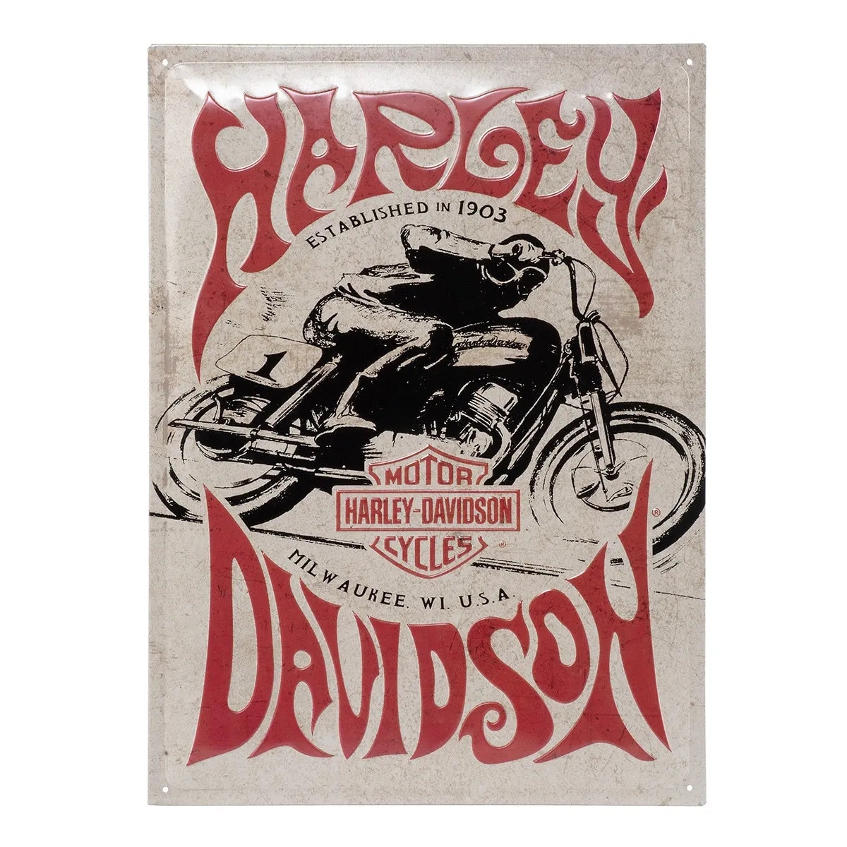 Harley-Davidson 1970s Racing Tin Sign