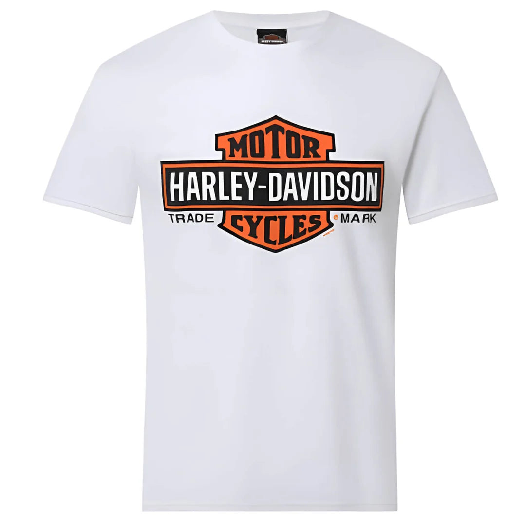 Harley-Davidson Men's Elongated B&S On White