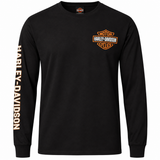 V-Twins x Harley-Davidson Men's Bar & Shield Long Sleeve T-Shirt - Black