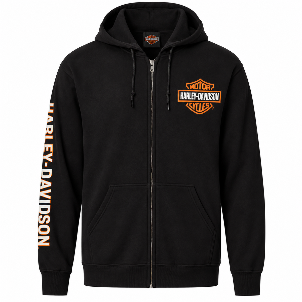 V-Twins x Harley-Davidson Men's Bar & Shield Zip Hoodie - Black