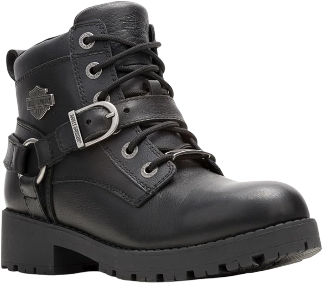 Harley-Davidson Womens' Kelley Harness Ride Waterproof Boots - Black