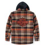 Plaid jacket with Harley-Davidson logo on a white background
