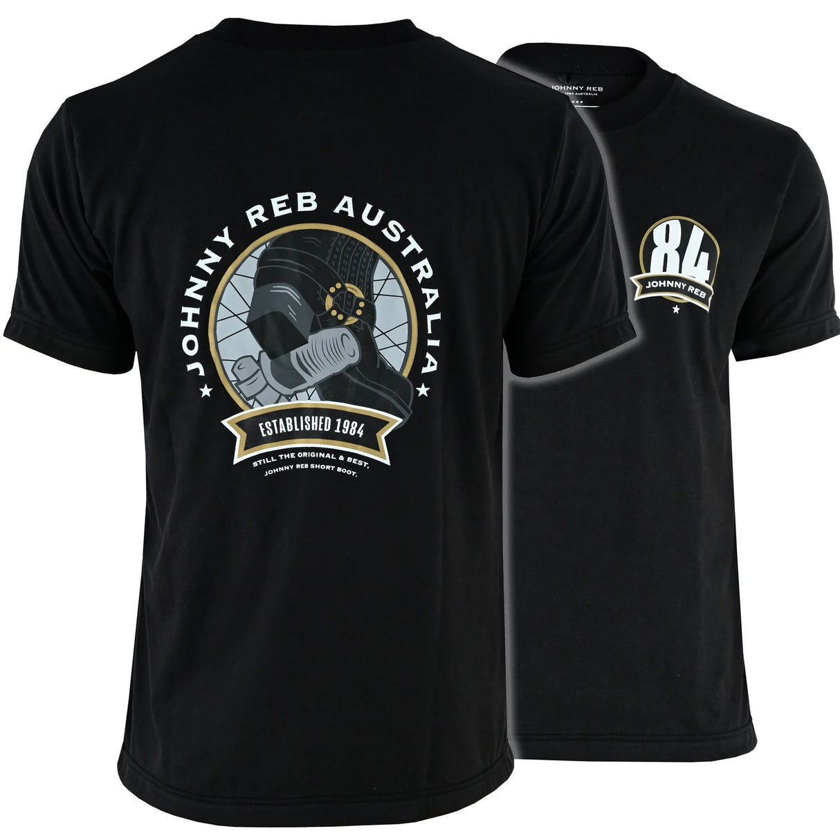 Johnny Reb Men's 'Classic Boot' T-Shirt - Black